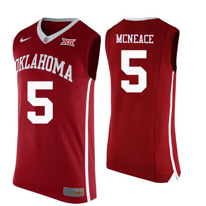Oklahoma Sooners #5 Matt Freeman College Basketball Jerseys-Crimson